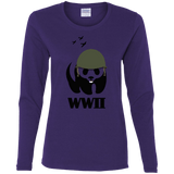 T-Shirts Purple / S WWII Panda Women's Long Sleeve T-Shirt