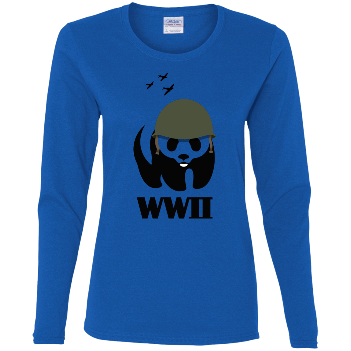 T-Shirts Royal / S WWII Panda Women's Long Sleeve T-Shirt