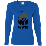 T-Shirts Royal / S WWII Panda Women's Long Sleeve T-Shirt