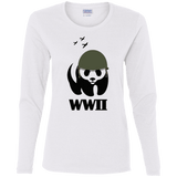 T-Shirts White / S WWII Panda Women's Long Sleeve T-Shirt