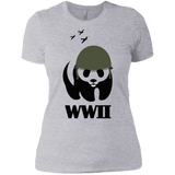 T-Shirts Heather Grey / X-Small WWII Panda Women's Premium T-Shirt