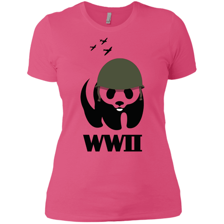 T-Shirts Hot Pink / X-Small WWII Panda Women's Premium T-Shirt