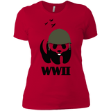 T-Shirts Red / X-Small WWII Panda Women's Premium T-Shirt