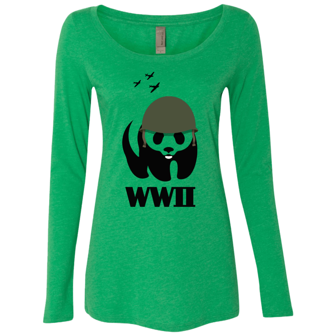 T-Shirts Envy / S WWII Panda Women's Triblend Long Sleeve Shirt