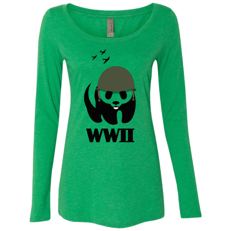 T-Shirts Envy / S WWII Panda Women's Triblend Long Sleeve Shirt