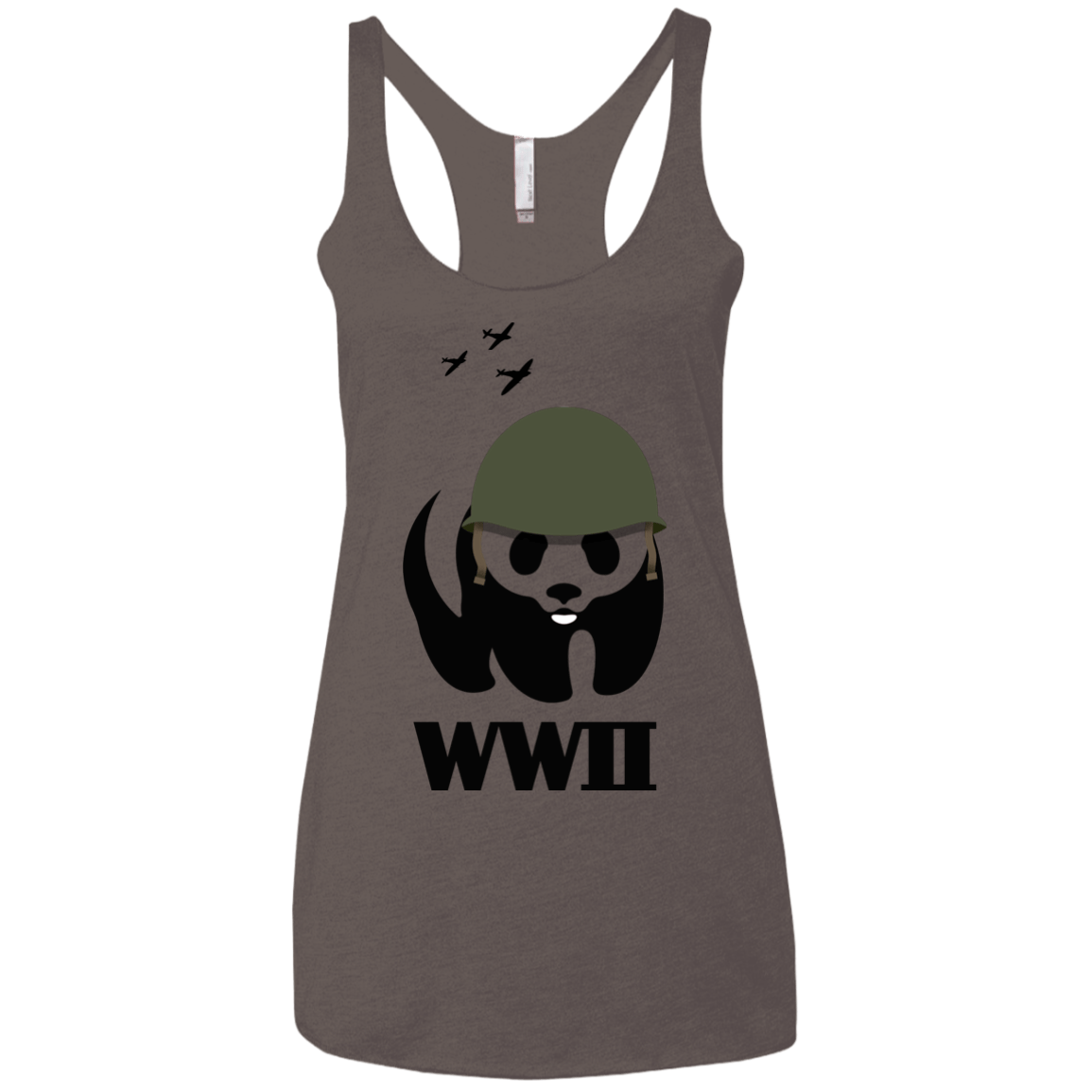T-Shirts Macchiato / X-Small WWII Panda Women's Triblend Racerback Tank