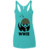 T-Shirts Tahiti Blue / X-Small WWII Panda Women's Triblend Racerback Tank