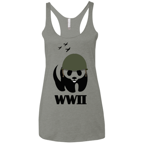 T-Shirts Venetian Grey / X-Small WWII Panda Women's Triblend Racerback Tank