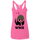 T-Shirts Vintage Pink / X-Small WWII Panda Women's Triblend Racerback Tank