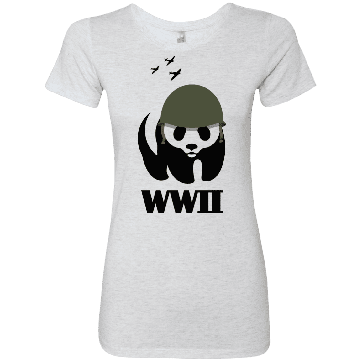 T-Shirts Heather White / S WWII Panda Women's Triblend T-Shirt