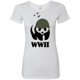 T-Shirts Heather White / S WWII Panda Women's Triblend T-Shirt