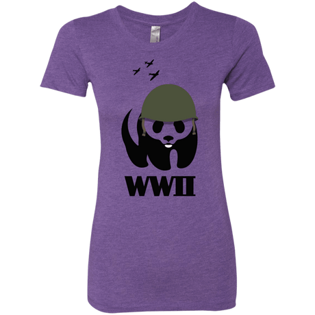 T-Shirts Purple Rush / S WWII Panda Women's Triblend T-Shirt