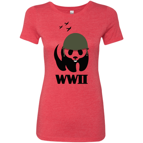 T-Shirts Vintage Red / S WWII Panda Women's Triblend T-Shirt