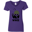 T-Shirts Purple / S WWII Panda Women's V-Neck T-Shirt