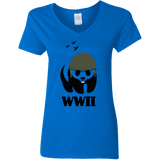 T-Shirts Royal / S WWII Panda Women's V-Neck T-Shirt