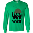 T-Shirts Irish Green / YS WWII Panda Youth Long Sleeve T-Shirt