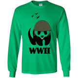 T-Shirts Irish Green / YS WWII Panda Youth Long Sleeve T-Shirt