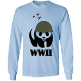 T-Shirts Light Blue / YS WWII Panda Youth Long Sleeve T-Shirt