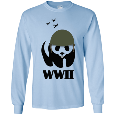 T-Shirts Light Blue / YS WWII Panda Youth Long Sleeve T-Shirt