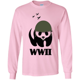 T-Shirts Light Pink / YS WWII Panda Youth Long Sleeve T-Shirt