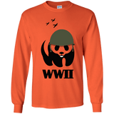 T-Shirts Orange / YS WWII Panda Youth Long Sleeve T-Shirt