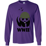 T-Shirts Purple / YS WWII Panda Youth Long Sleeve T-Shirt