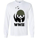 T-Shirts White / YS WWII Panda Youth Long Sleeve T-Shirt