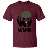 T-Shirts Maroon / YXS WWII Panda Youth T-Shirt