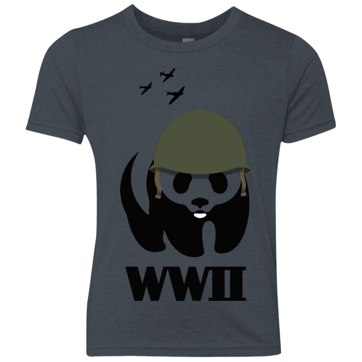 T-Shirts Vintage Navy / YXS WWII Panda Youth Triblend T-Shirt