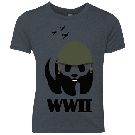 T-Shirts Vintage Navy / YXS WWII Panda Youth Triblend T-Shirt