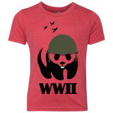 T-Shirts Vintage Red / YXS WWII Panda Youth Triblend T-Shirt