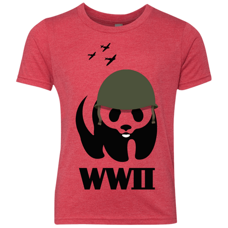 T-Shirts Vintage Red / YXS WWII Panda Youth Triblend T-Shirt