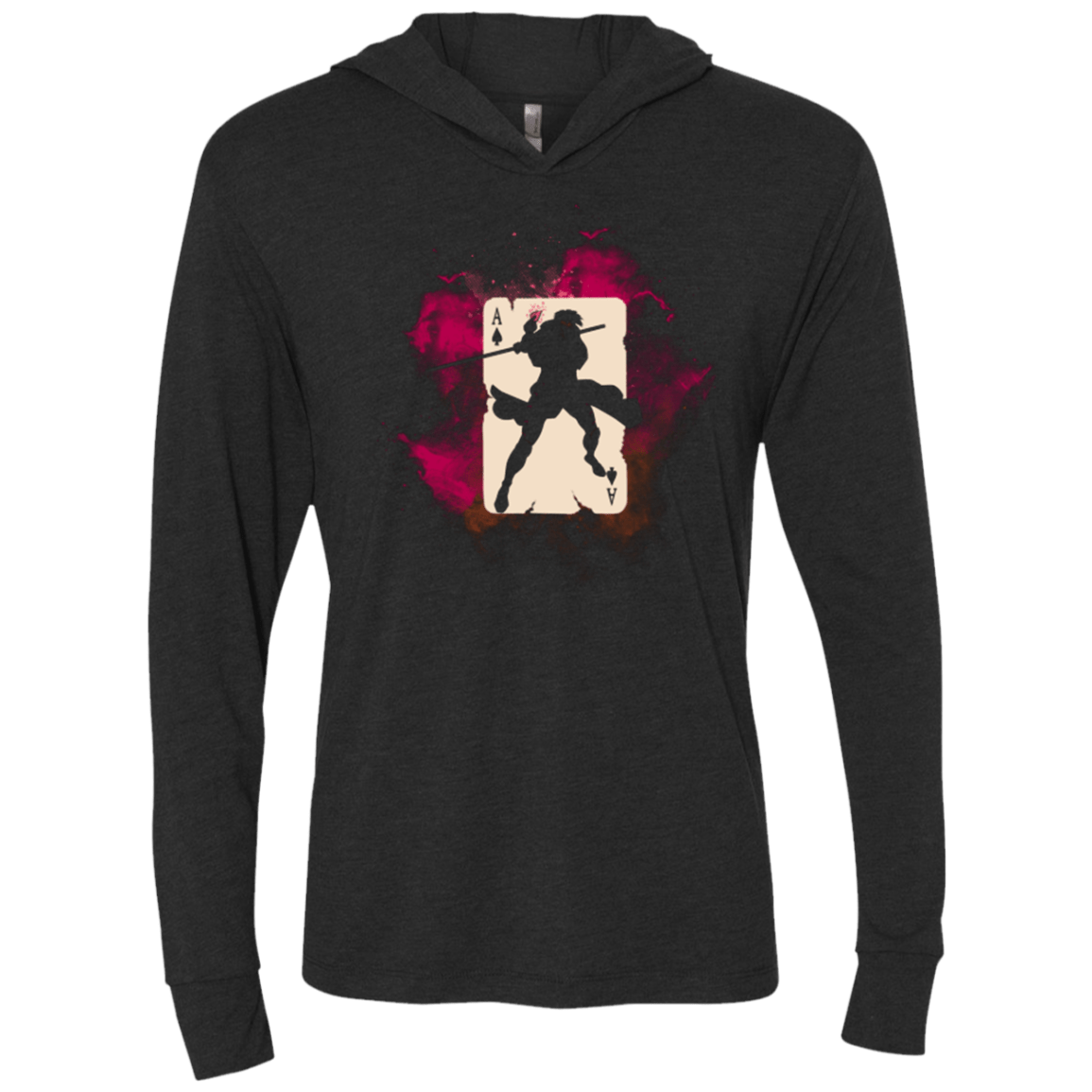 T-Shirts Vintage Black / X-Small X card game Triblend Long Sleeve Hoodie Tee