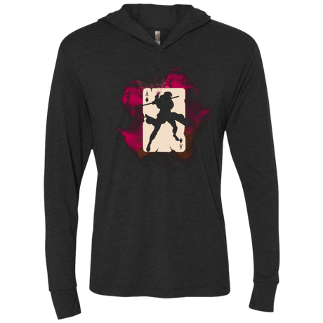 T-Shirts Vintage Black / X-Small X card game Triblend Long Sleeve Hoodie Tee