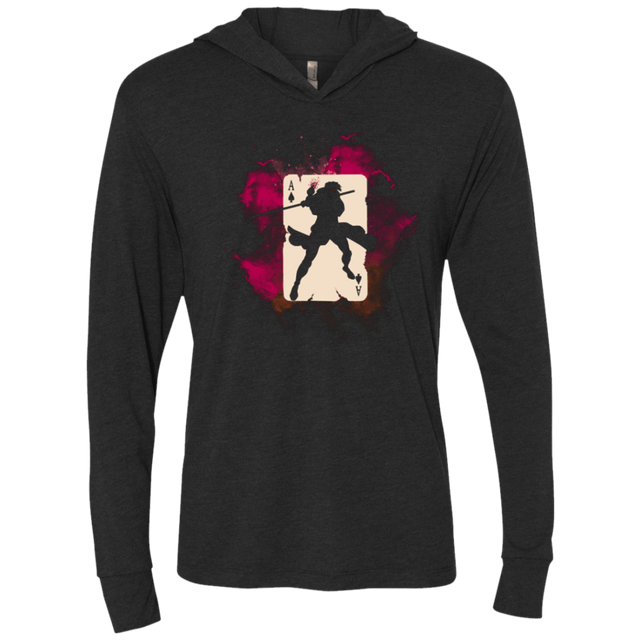 T-Shirts Vintage Black / X-Small X card game Triblend Long Sleeve Hoodie Tee