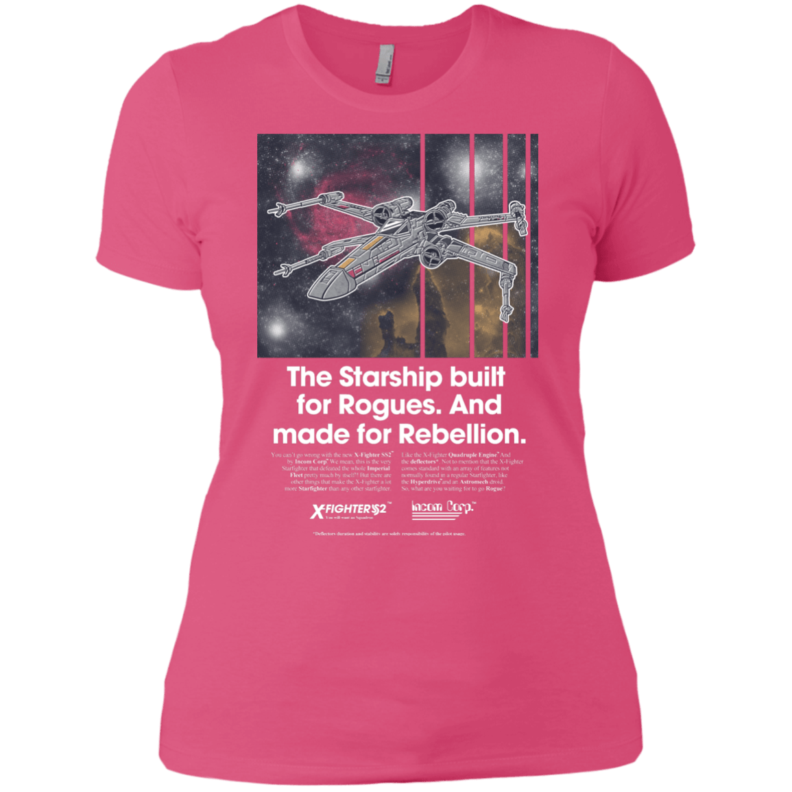 T-Shirts Hot Pink / X-Small X-Fighter Women's Premium T-Shirt