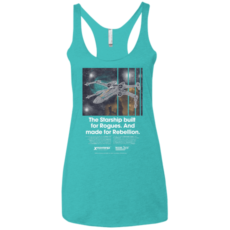 T-Shirts Tahiti Blue / X-Small X-Fighter Women's Triblend Racerback Tank