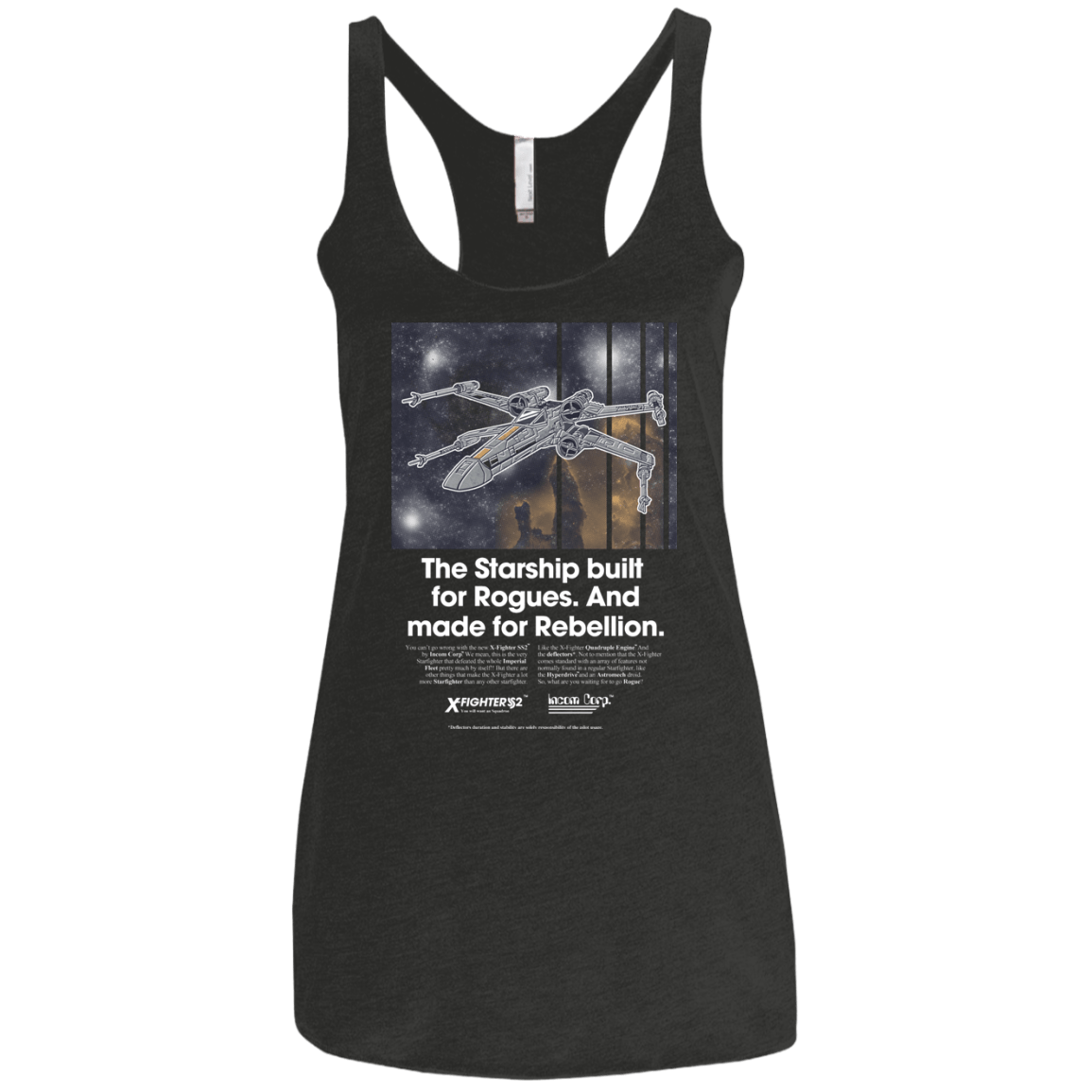 T-Shirts Vintage Black / X-Small X-Fighter Women's Triblend Racerback Tank