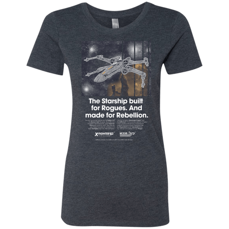 T-Shirts Vintage Navy / Small X-Fighter Women's Triblend T-Shirt