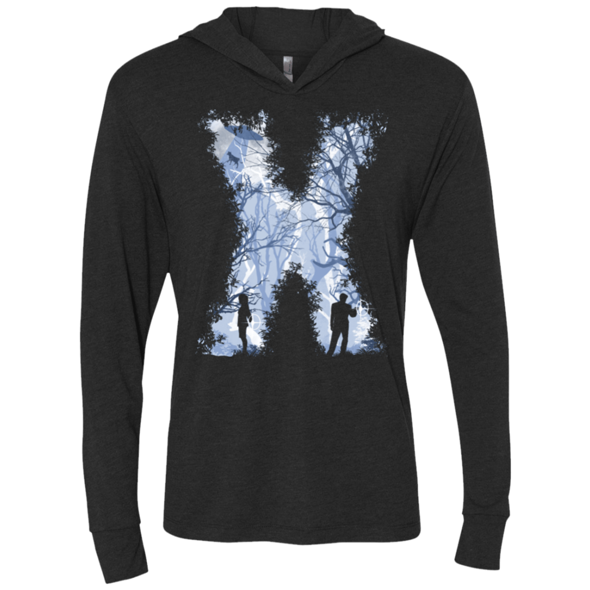 T-Shirts Vintage Black / X-Small X marks the spot Triblend Long Sleeve Hoodie Tee