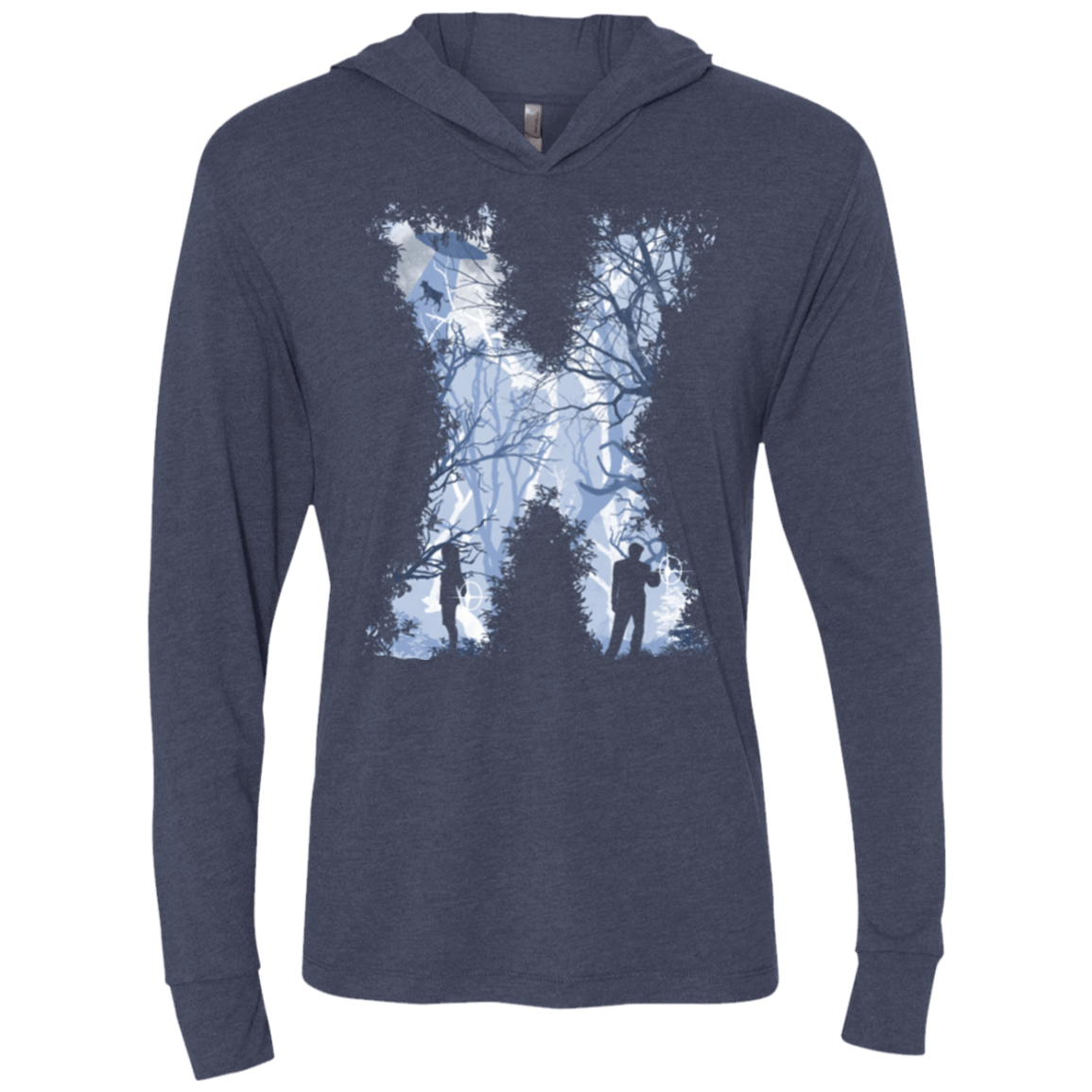 T-Shirts Vintage Navy / X-Small X marks the spot Triblend Long Sleeve Hoodie Tee