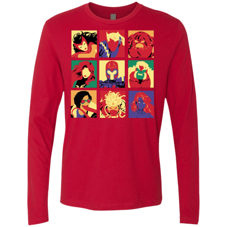 T-Shirts Red / Small X villains pop Men's Premium Long Sleeve