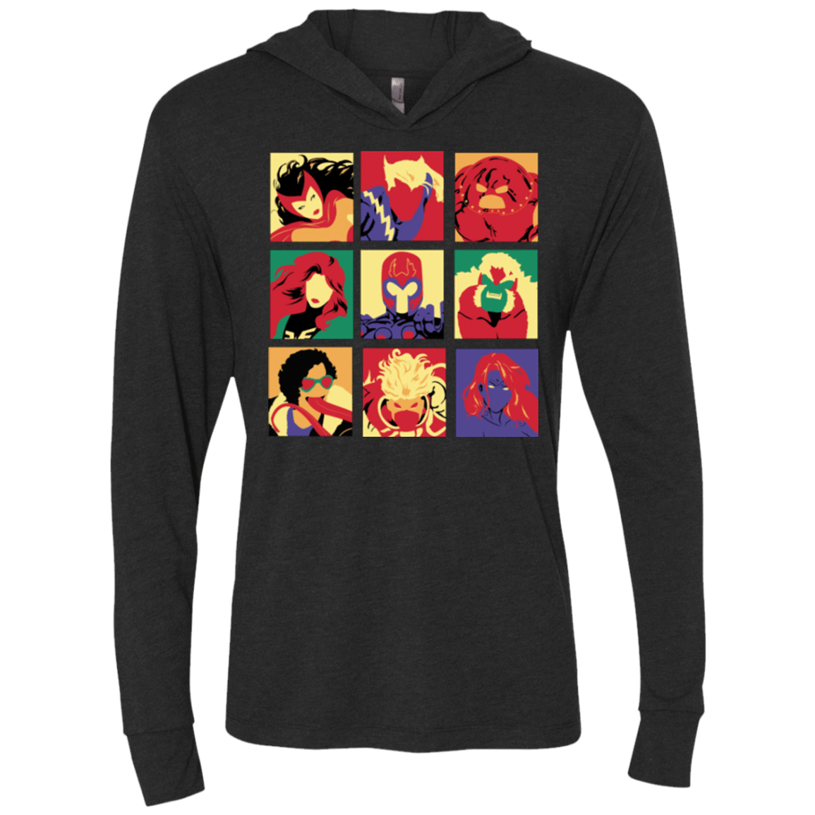 T-Shirts Vintage Black / X-Small X villains pop Triblend Long Sleeve Hoodie Tee