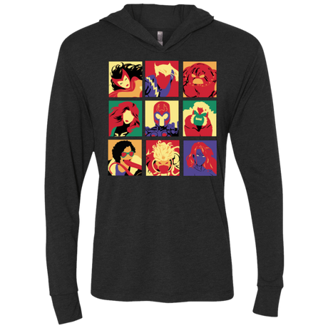 T-Shirts Vintage Black / X-Small X villains pop Triblend Long Sleeve Hoodie Tee