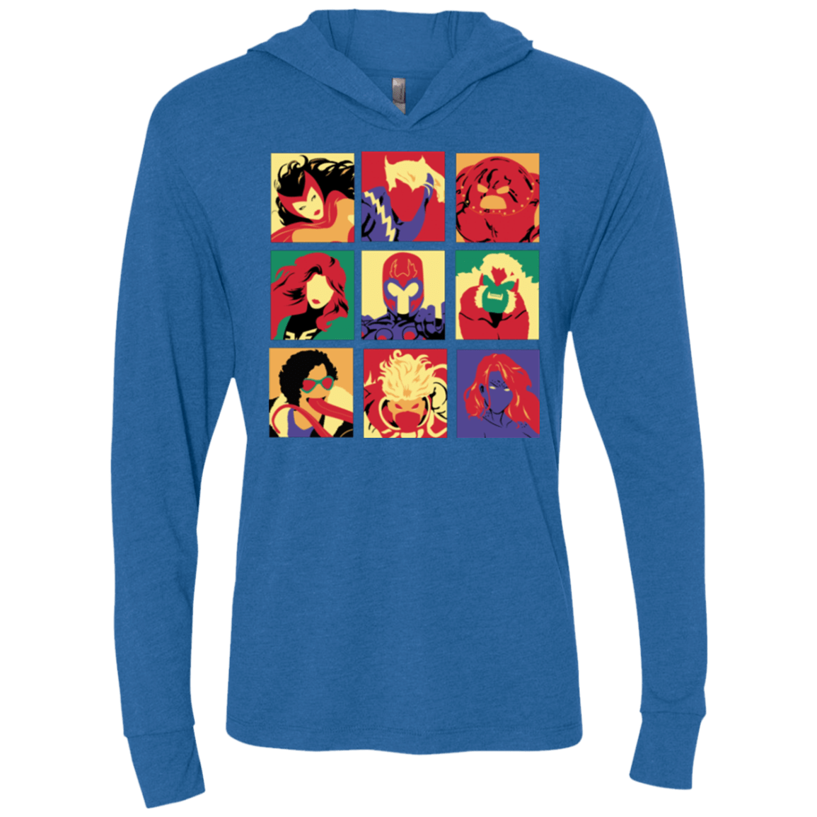 T-Shirts Vintage Royal / X-Small X villains pop Triblend Long Sleeve Hoodie Tee