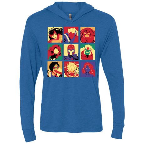 T-Shirts Vintage Royal / X-Small X villains pop Triblend Long Sleeve Hoodie Tee