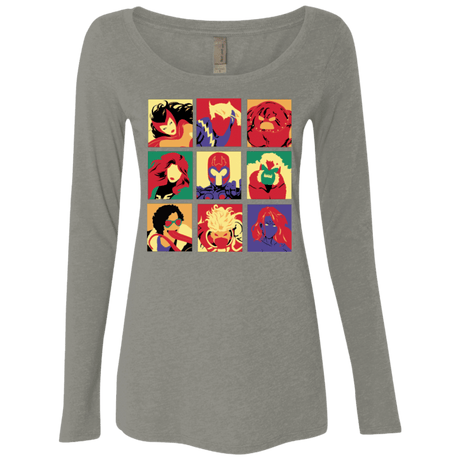 T-Shirts Venetian Grey / Small X villains pop Women's Triblend Long Sleeve Shirt