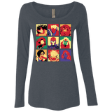 T-Shirts Vintage Navy / Small X villains pop Women's Triblend Long Sleeve Shirt