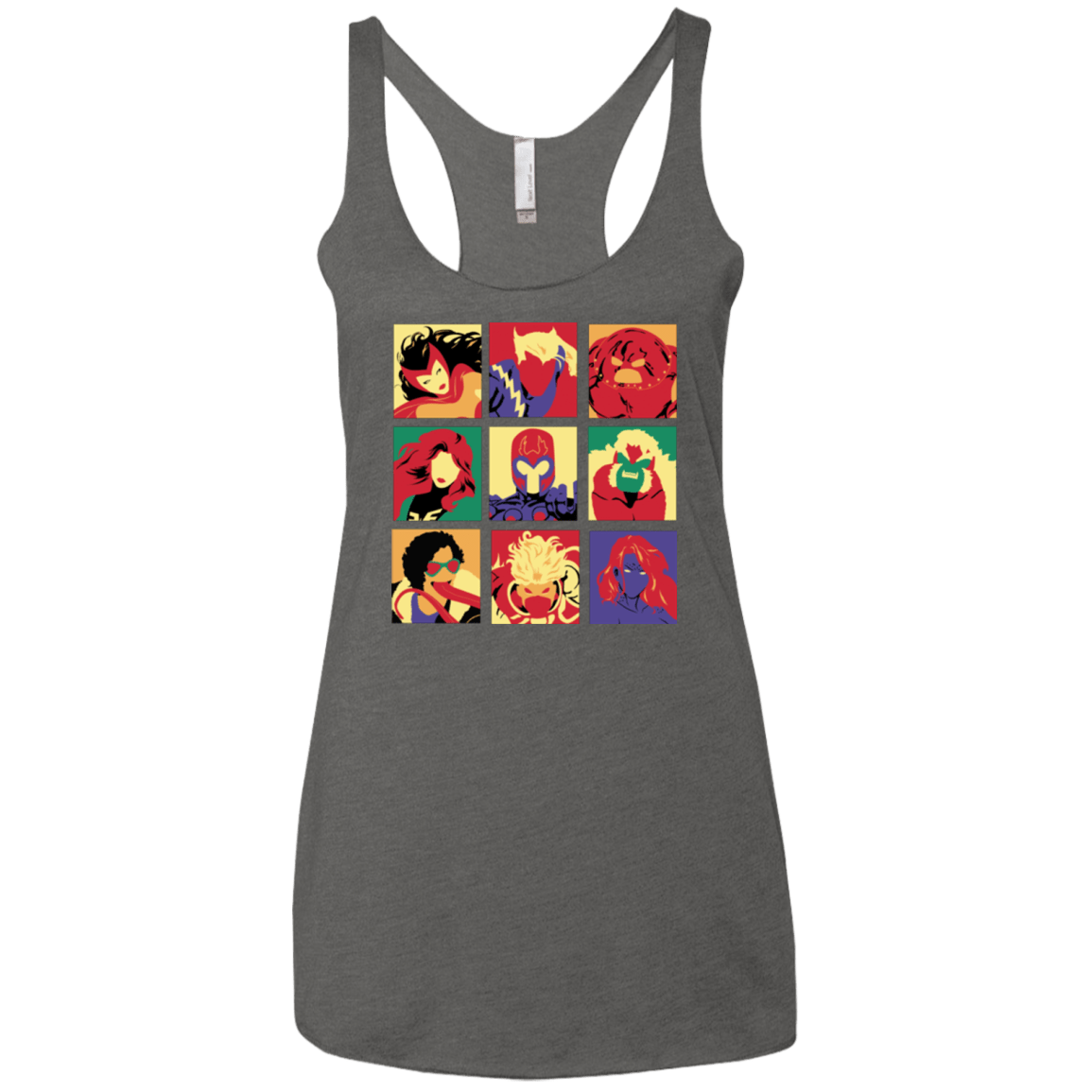 T-Shirts Premium Heather / X-Small X villains pop Women's Triblend Racerback Tank