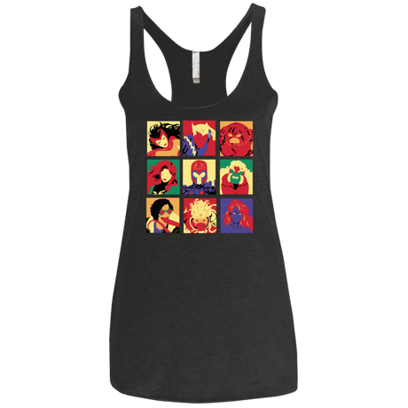 T-Shirts Vintage Black / X-Small X villains pop Women's Triblend Racerback Tank